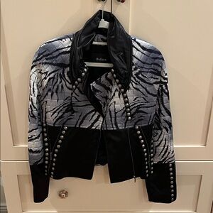 Women's Black and Gray Bomber Jacket